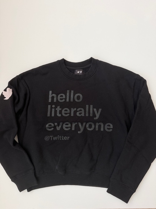 Twitter black sweatshirt
